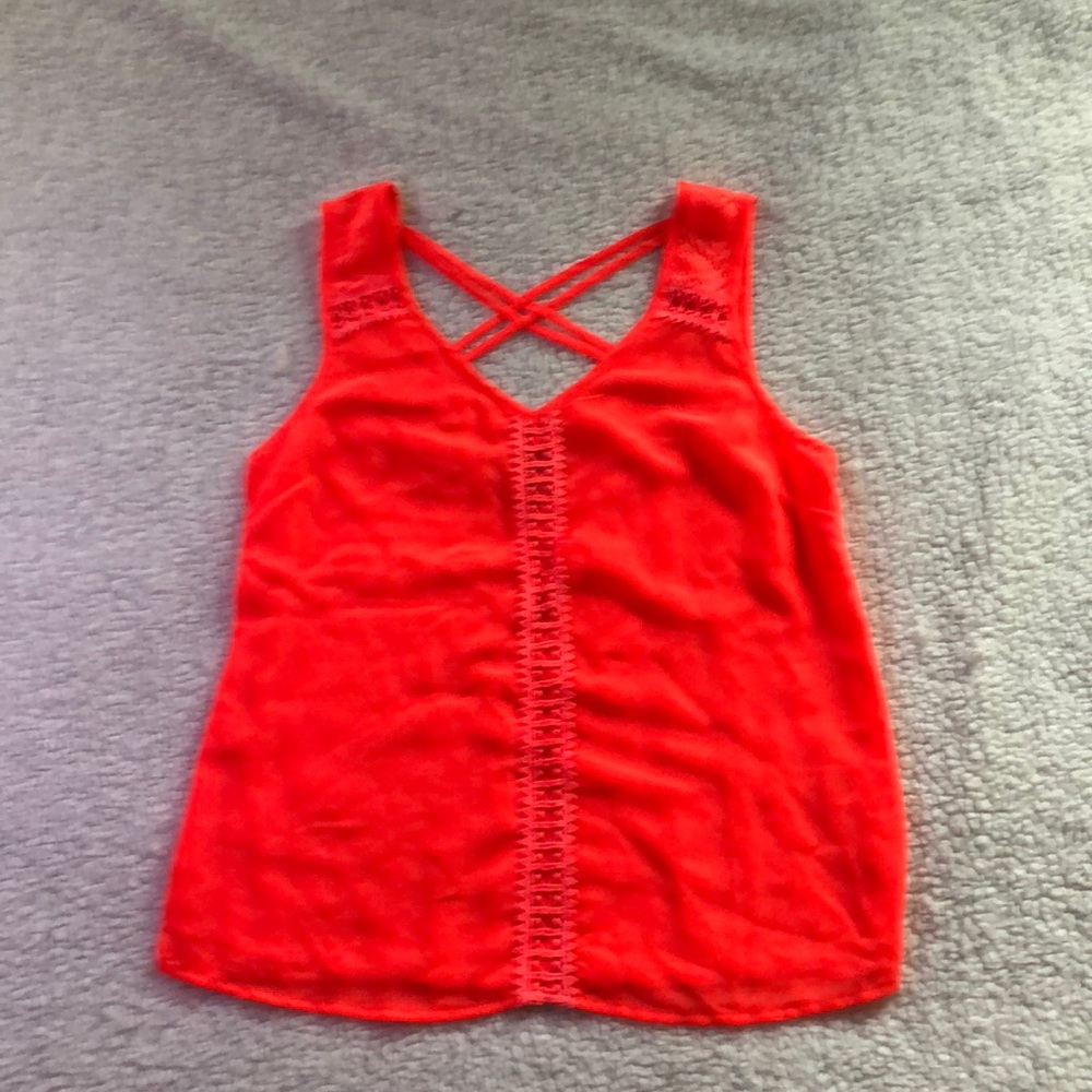 Skies Are Blue Crochet Detail Top